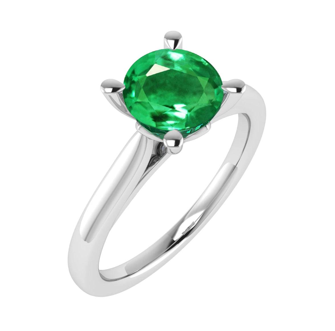 Solitaire Engagement Ring 18k Gold - XMERALDA
