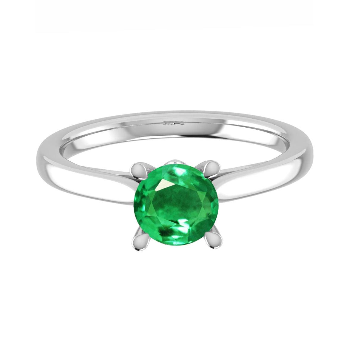 Solitaire Engagement Ring 18k Gold - XMERALDA