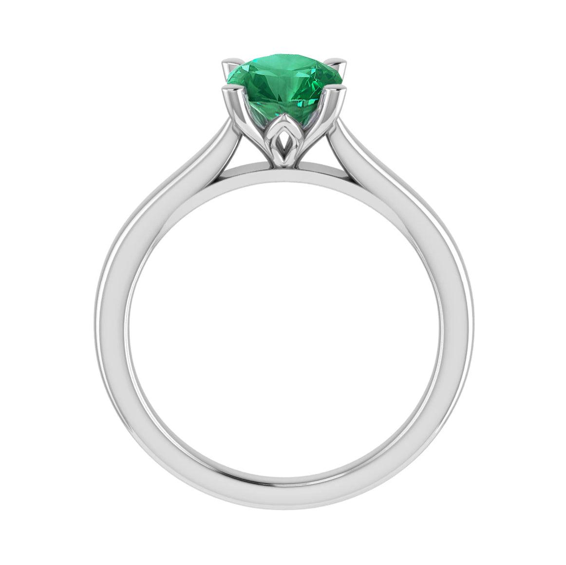 Solitaire Engagement Ring 18k Gold - XMERALDA