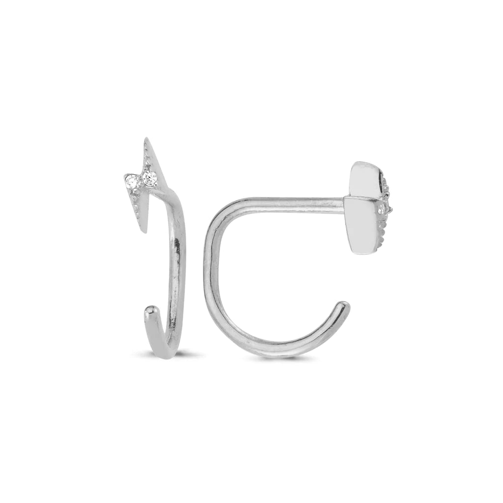 Mini Lightning Hook Earring - XMERALDA 