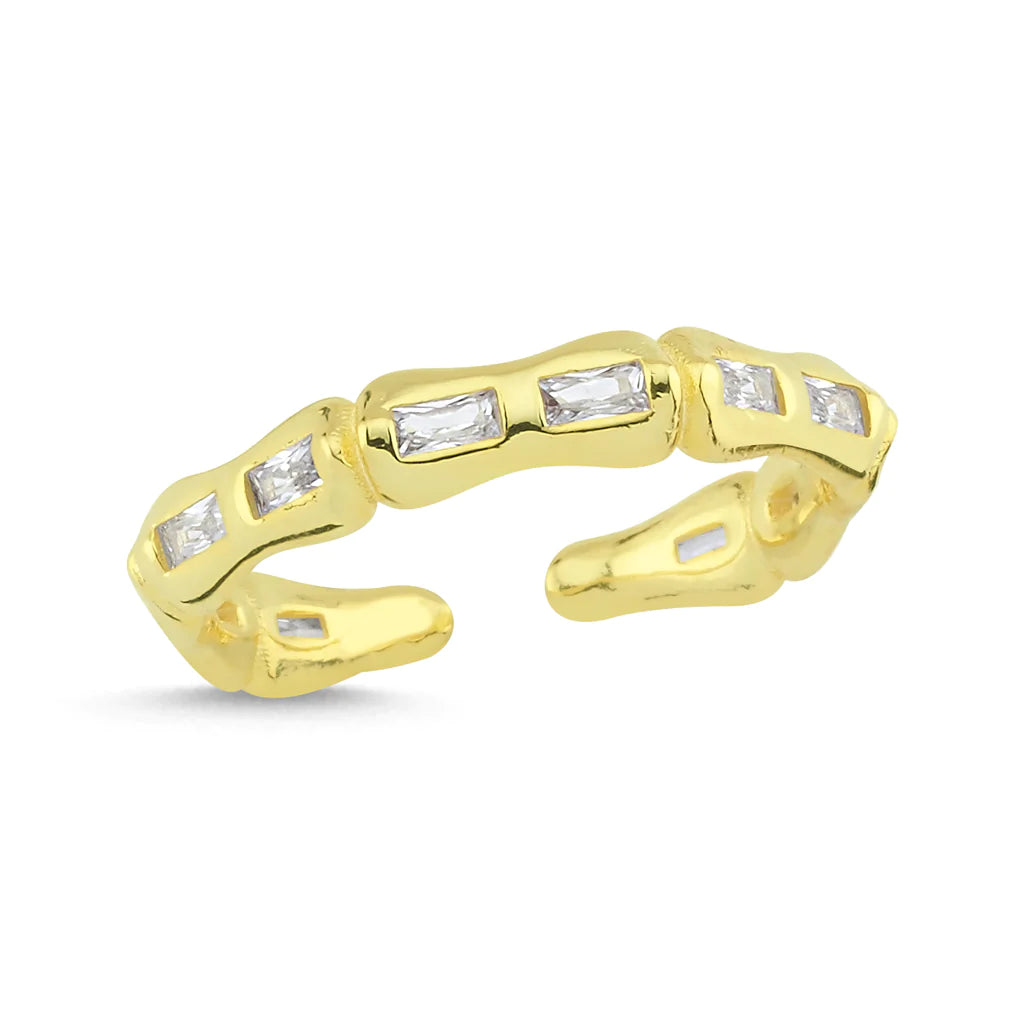 Baguette Stone Adjustable Ring - XMERALDA 