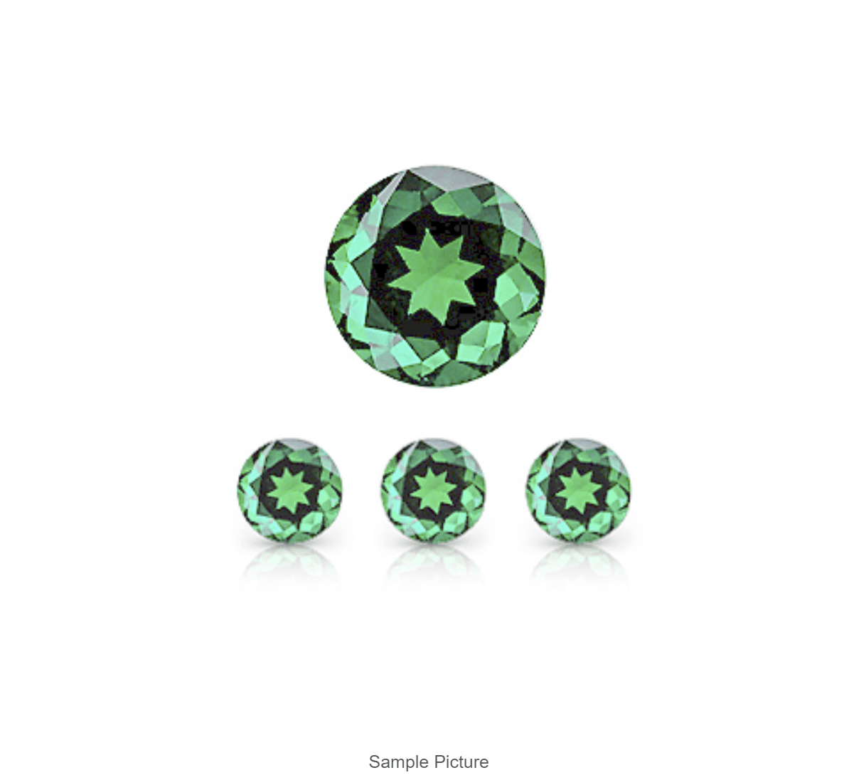 Precious Stone 0.07 ct Round Emerald Calibrated - XMERALDA 