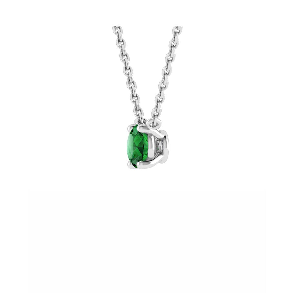 Floating Emerald Pendant in 18k Gold - XMERALDA 