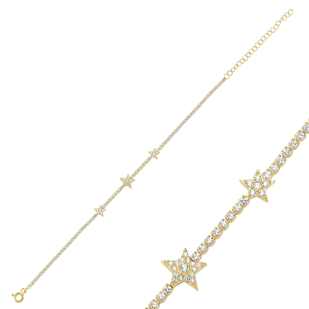 Zirconia Stars Bracelet - XMERALDA 