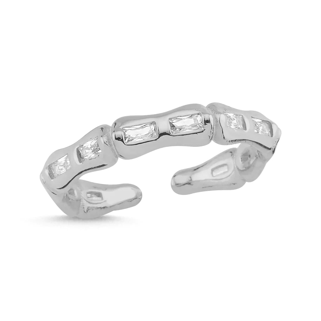 Baguette Stone Adjustable Ring - XMERALDA 